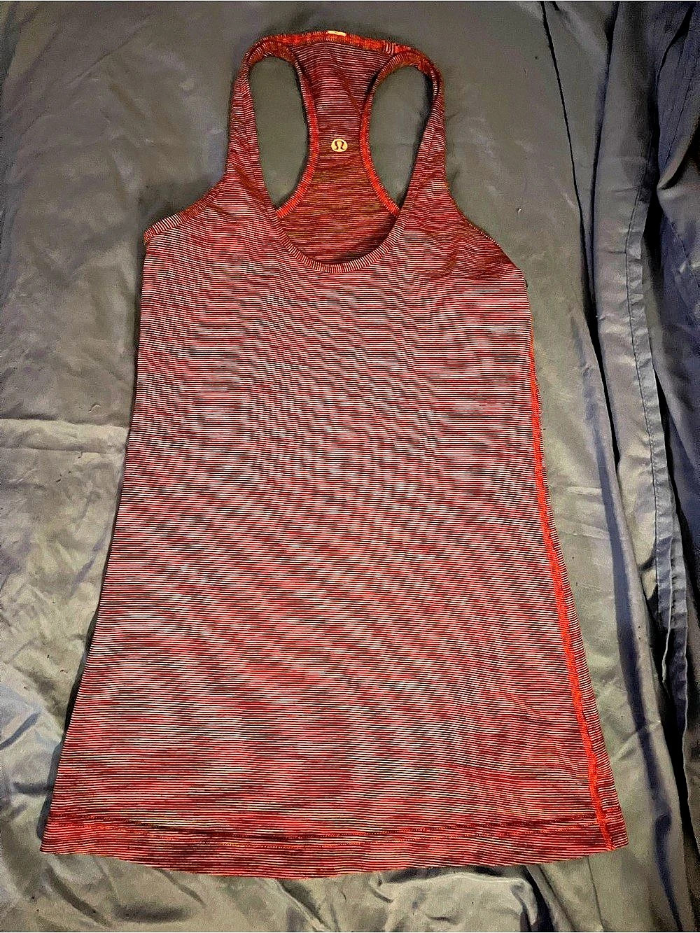 lululemon Cool Racerback Striped Tank Red & Black